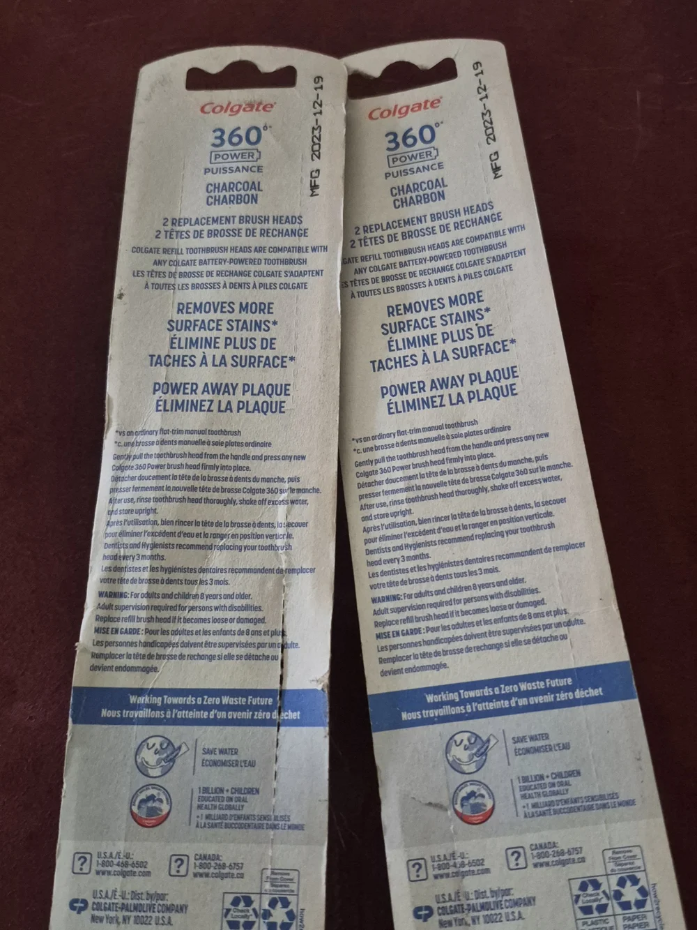 Colgate 360° Power Toothbrush Replacement Heads - Charcoal/Black (2 Pack)